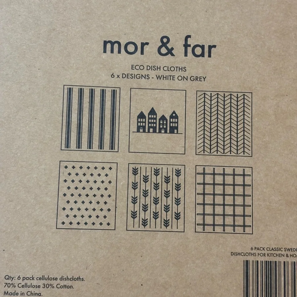 6 Swedish dish towels set